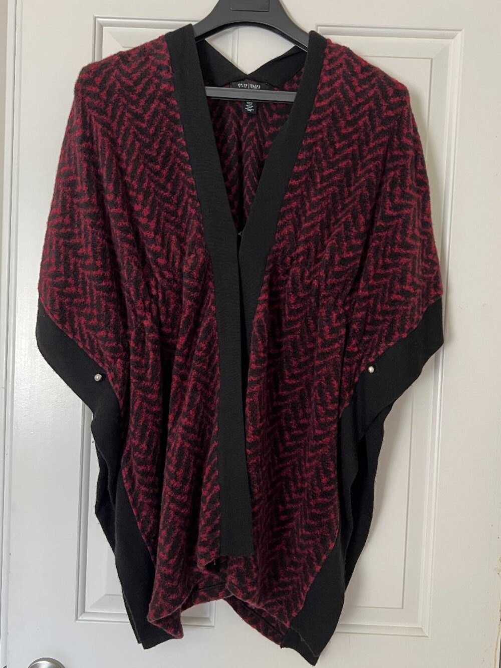 WHBM Convertible Knit Poncho Ruana Cardigan XS/S - 30% Wool